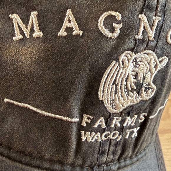 Magnolia Farms Waco Texas Distressed Hat Cap Brown Cow Head - Picture 3 of 12